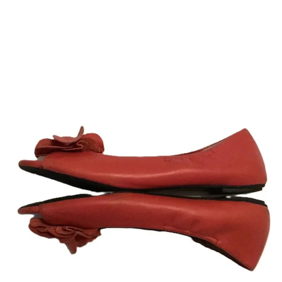 Naturalizer Peep Toe Ballet Flat Red Sz  9,5 M - Picture 3 of 6